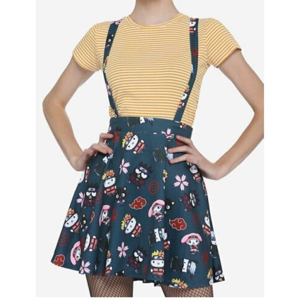 Naruto Shippuden X Hello Kitty Cute Kawaii Neko Skirt, Sz S, L